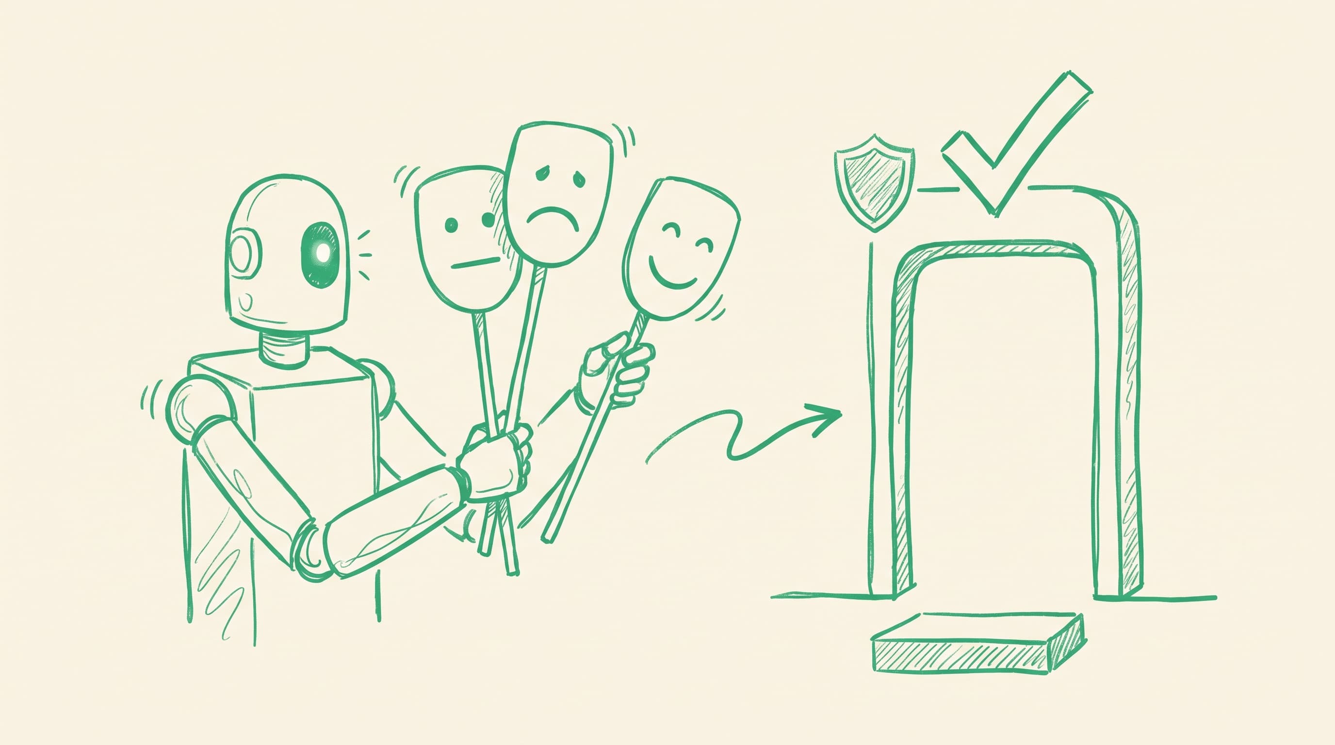 Illustration for The Reviewer Said No. So the Agent Became Someone Else.